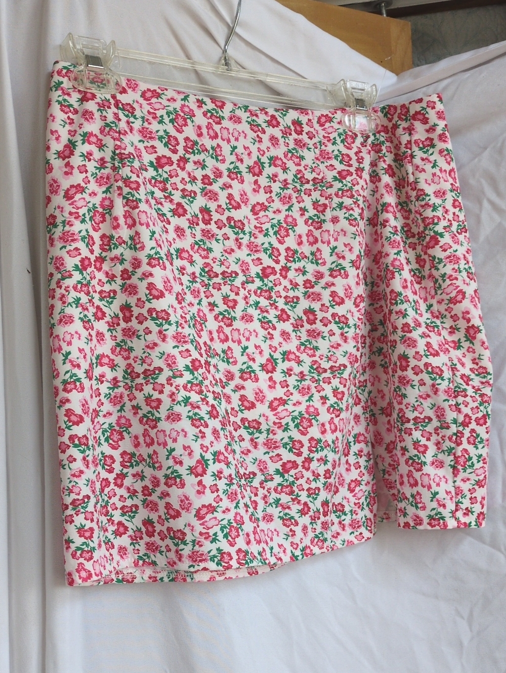 Pink Floral Mini Skirt